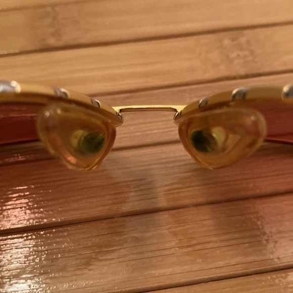 Helena Rubinstein Sunglasses Vintage HR2-02 Gold Square Rare Sunglasses - Picture 9 of 13